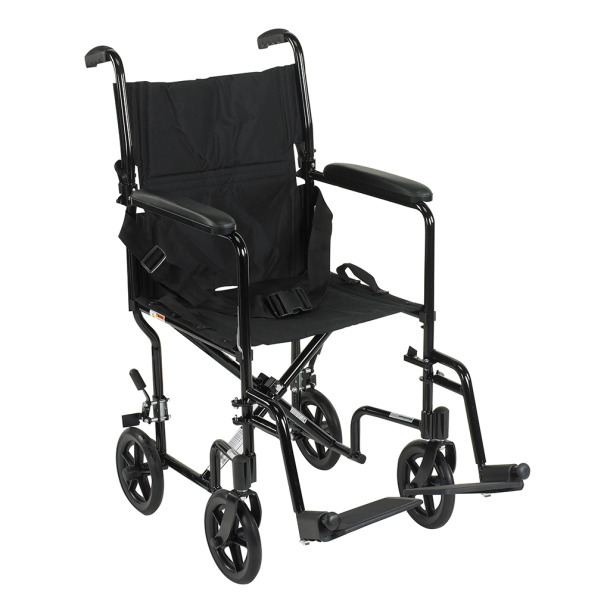 ATC19 Aluminum Transport Chair Black