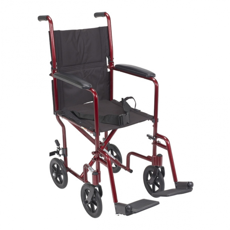 ATC19 Aluminum Transport Chair Red