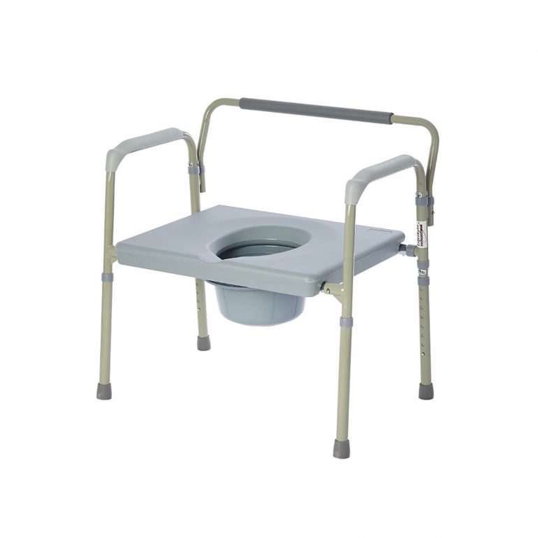 B3600F Bariatric Folding Powder Coated Steel Elongated Commode