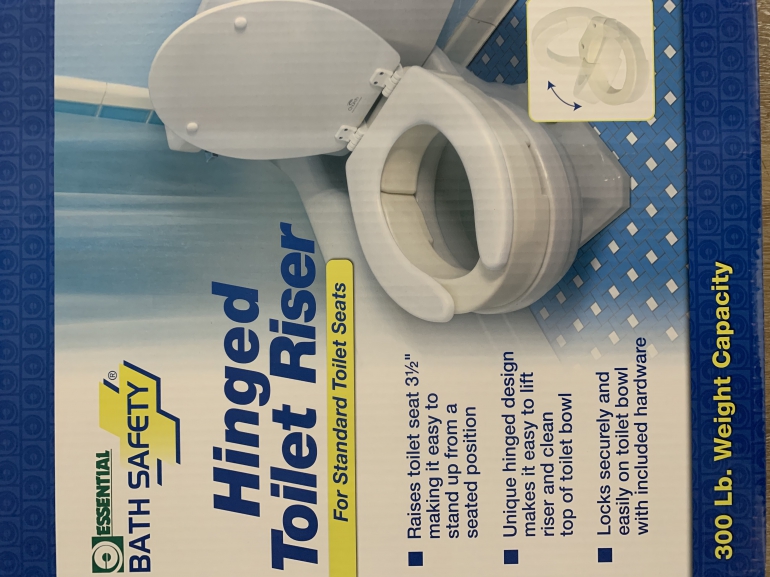 B5084 Toilet Seat Riser Standard Hinged Retail Box