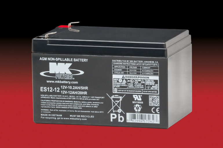 ES12-12 MK 12 Volt 12 AMP Sealed Lead AGM Battery