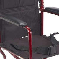 ATC19 Aluminum Transport Chair Red thumbnail